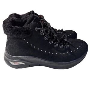 Skechers Womens Size 8 Arch Fit Goodnight Winter & Snow Boots Black